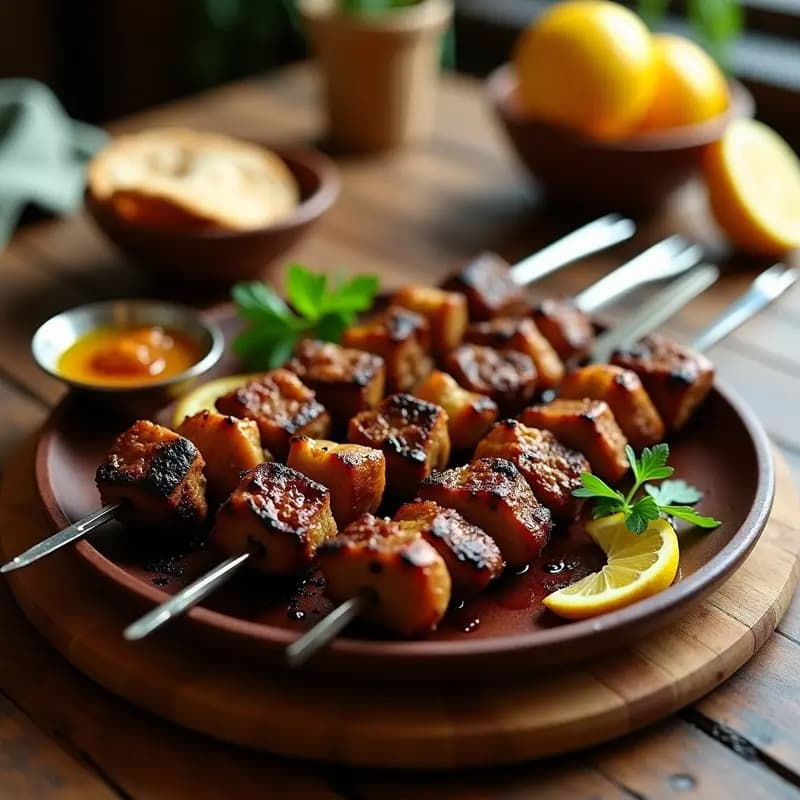 Brochetas Marroquíes de Cordero con Ras el Hanout: Receta en Grill con Sabores Exóticos
