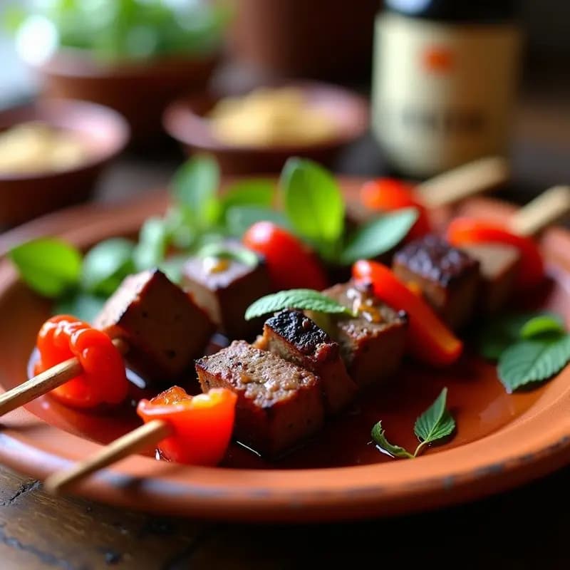 Brochetas Marroquíes de Cordero con Raso el Hanout: Receta en Grill con Toque Especiado