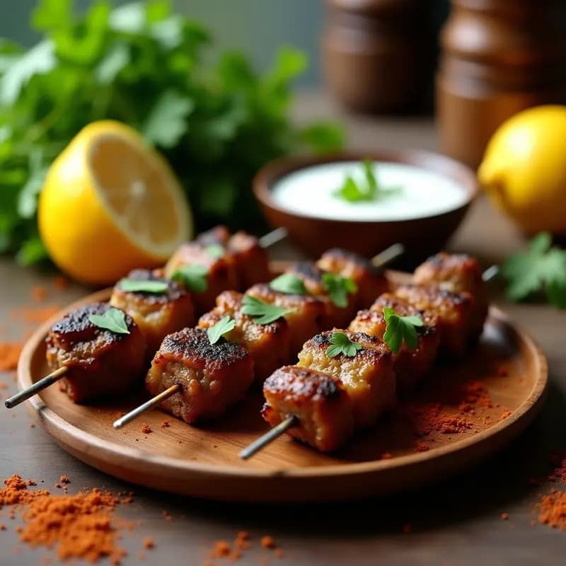 Brochetas de Cordero Marinado en Yogur y Cilantro: Receta Pakistana en Barbacoa Keto