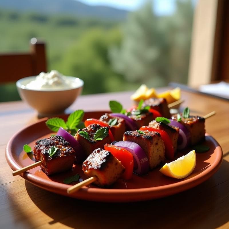 Brochetas de Cordero con Yogur y Menta: Receta Griega al Grill en 20 Minutos