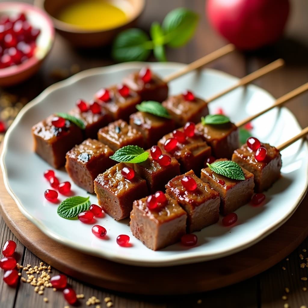 Brochetas de Cordero con Marinada de Zaatar y Granados: Receta Árabe en Airfryer Rápida