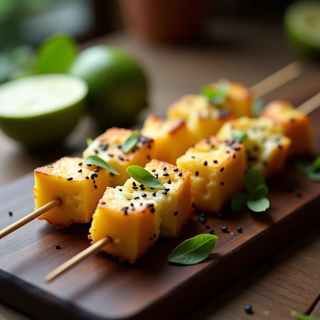 Brochetas de Durian y Queso Azul: Postre Malayos Talked-About en Airfryer