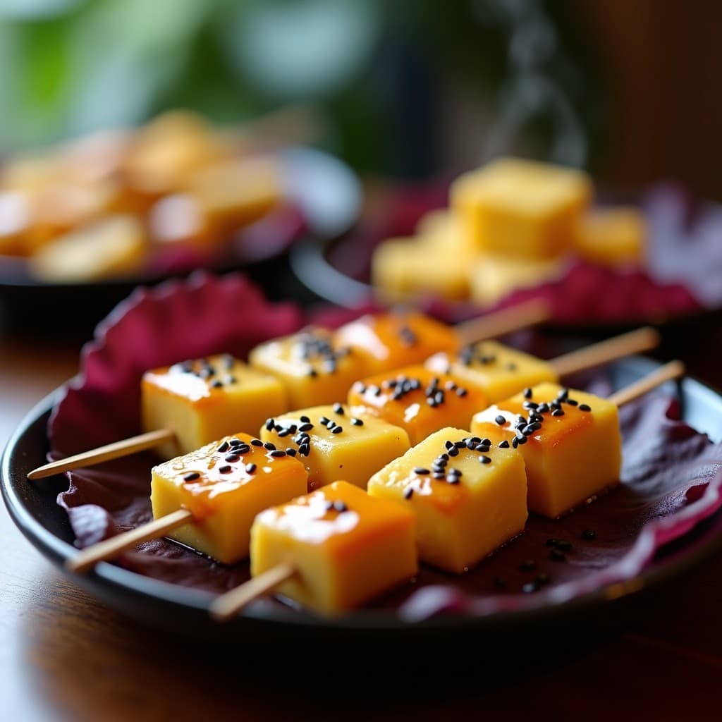 Brochetas de Durian Fresco y Queso de Bronce con Miel de Pitahaya: Receta Exótica Tailandesa Viral