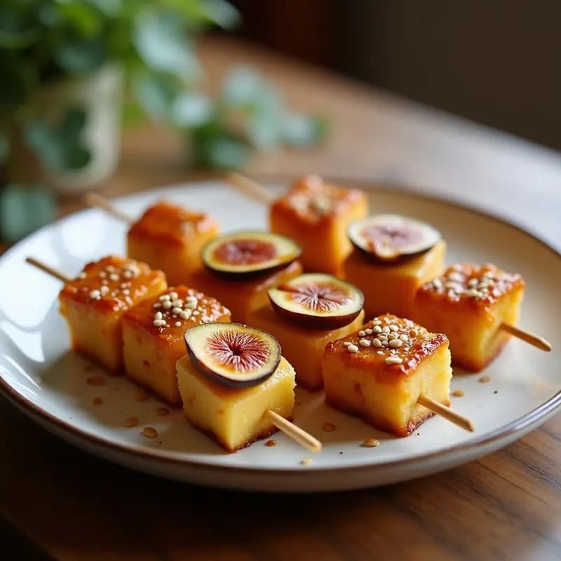 Brochetas de Halloumi y Higos Caramelizados: Receta Mediterránea en Airfryer con Toque Dulce-Salado