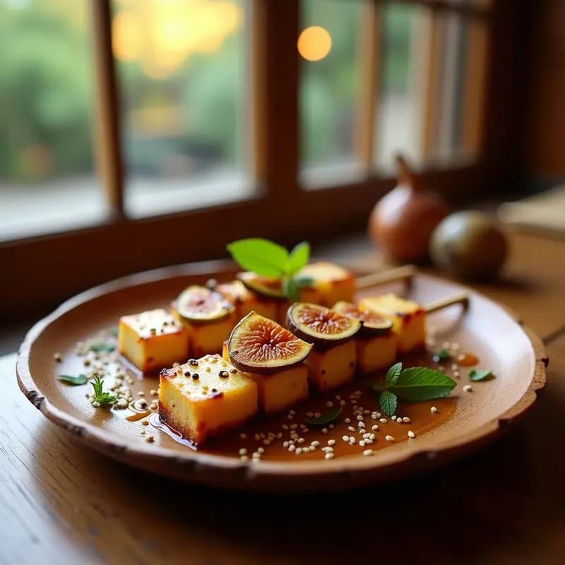 Brochetas de Halloumi y Higos: Receta Chipriota en Grill Alta en Calcio y Rápida