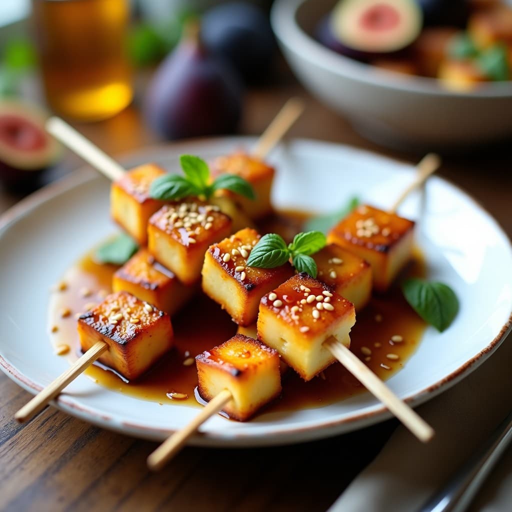 Brochetas de Halloumi y Higos a la Plancha: Receta Griega Vegana con Toque Dulce