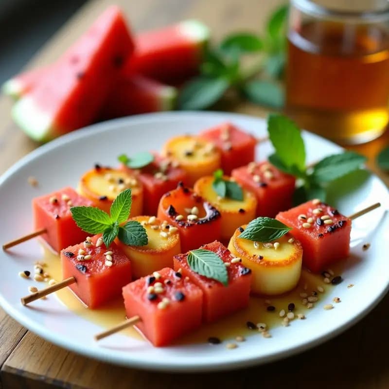 Brochetas de Halloumi y Sandía: Receta Chipriota de Verano con Toque Salado y Dulce