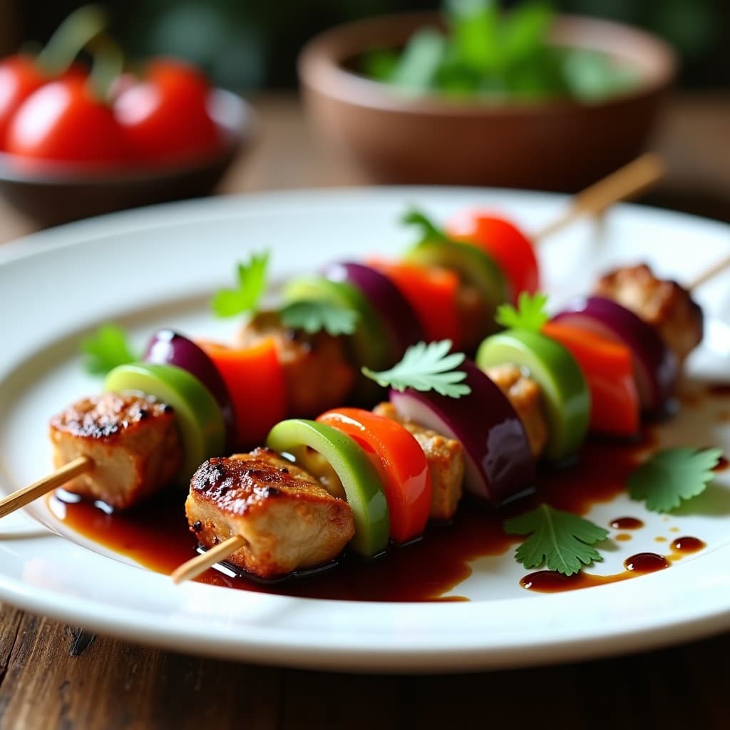 Brochetas de Higado de Pollo y Ciruelas Verdes: Receta China en Airfryer con Toque Ácido