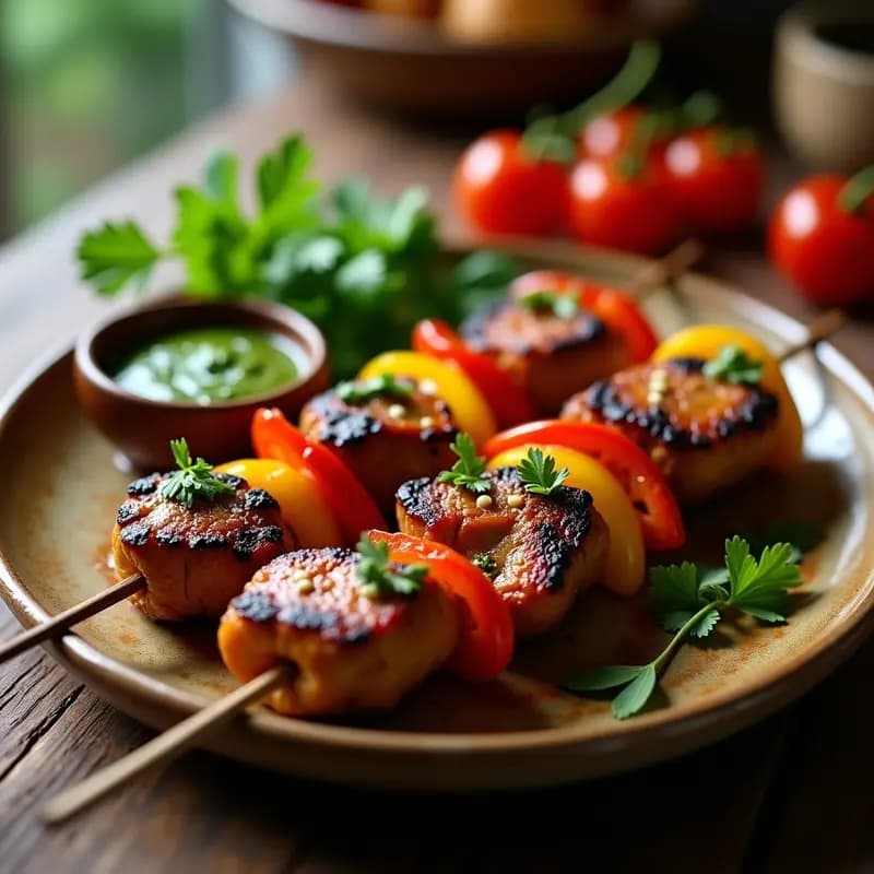Brochetas de Higado de Pollo y Pimientos: Receta Keto en Grill con Sabor a Chimichurri
