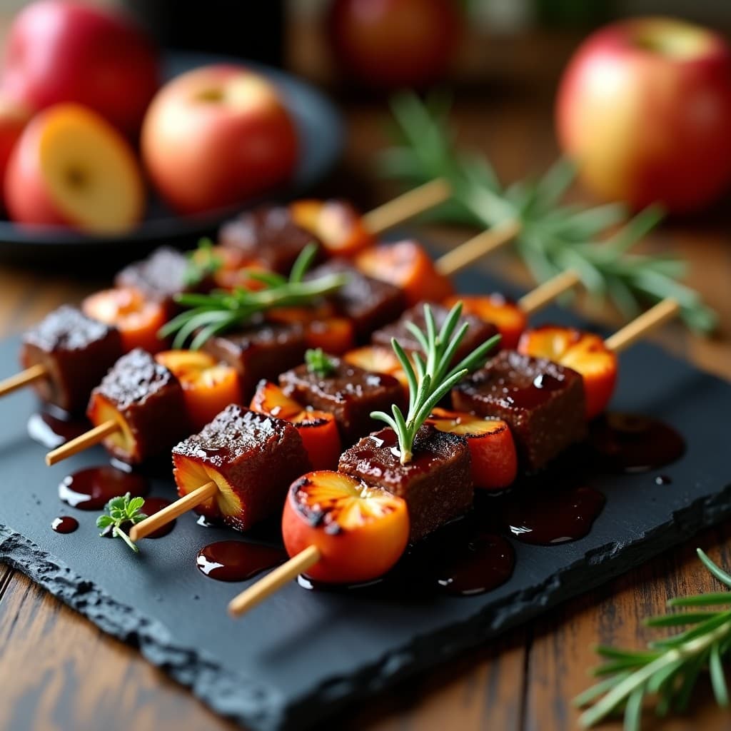 Brochetas de Hígado de Res y Manzana: Receta en Airfryer con Salsa de Oporto