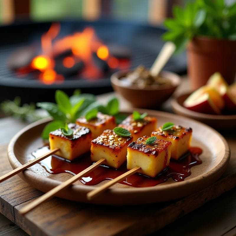 Brochetas de Higo y Halloumi a la Parrilla: Receta Griega para BBQ en 20 Minutos