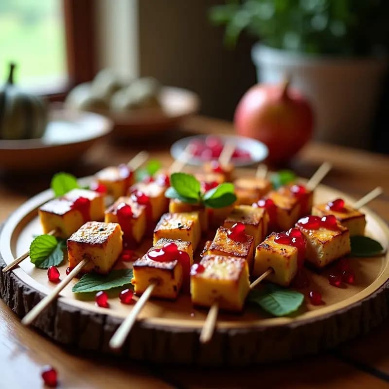Brochetas de Higo y Queso Halloumi con Vinagreta de Granada: Entrante Chipriota en 15 Minutos