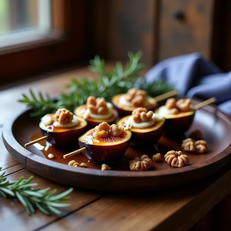 Brochetas de Higos Asados con Queso Azul y Nueces: Postre Dulce-Salado en Airfryer