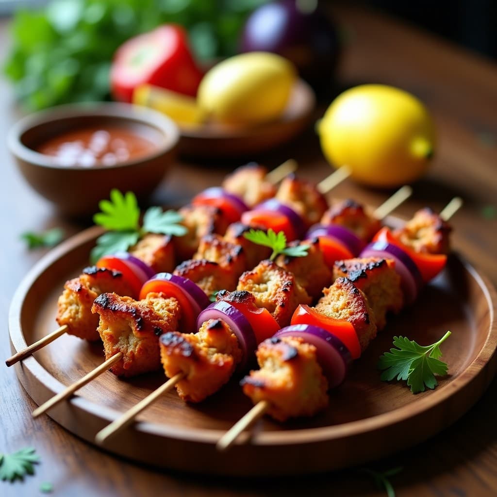 Brochetas de Jackfruit Ahumado con Salsa Barbacoa de Dátiles: Receta Vegana en Airfryer
