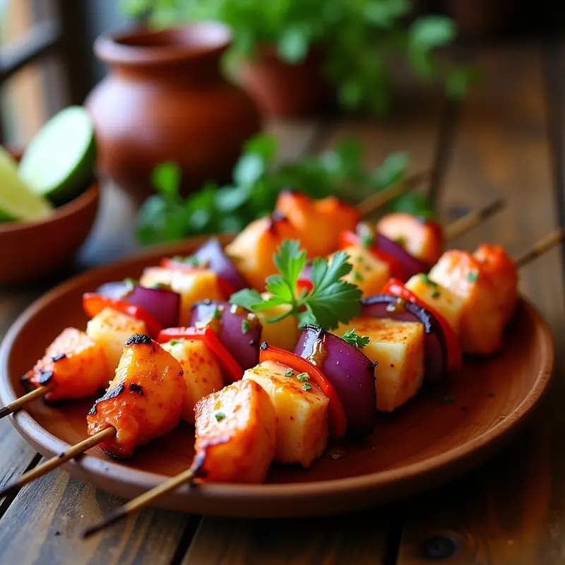 Brochetas de Langosta con Mantequilla de Limón y Ajo: Receta Mexicana en Parrilla