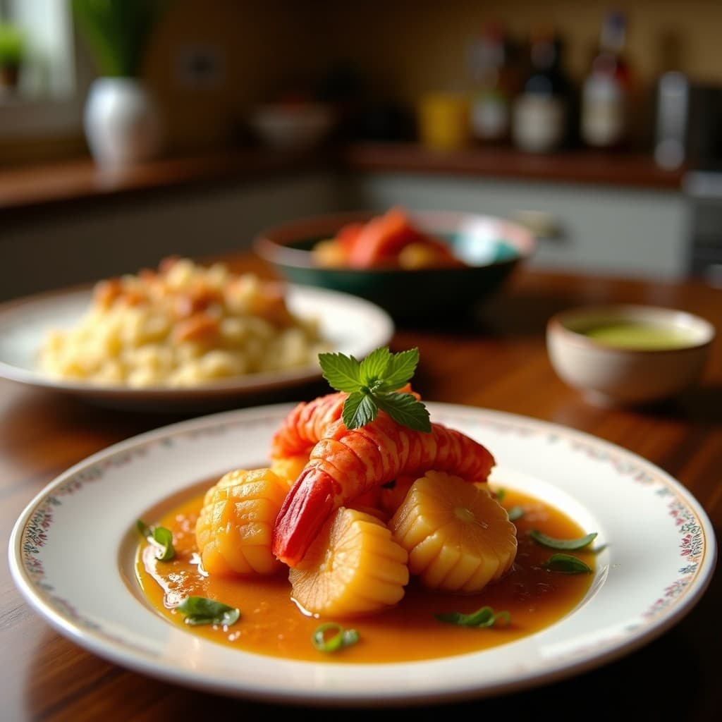 Brochetas de Langostinos al Ajillo con Piña Caramelizada: Receta en Airfryer para Cenas Rápidas