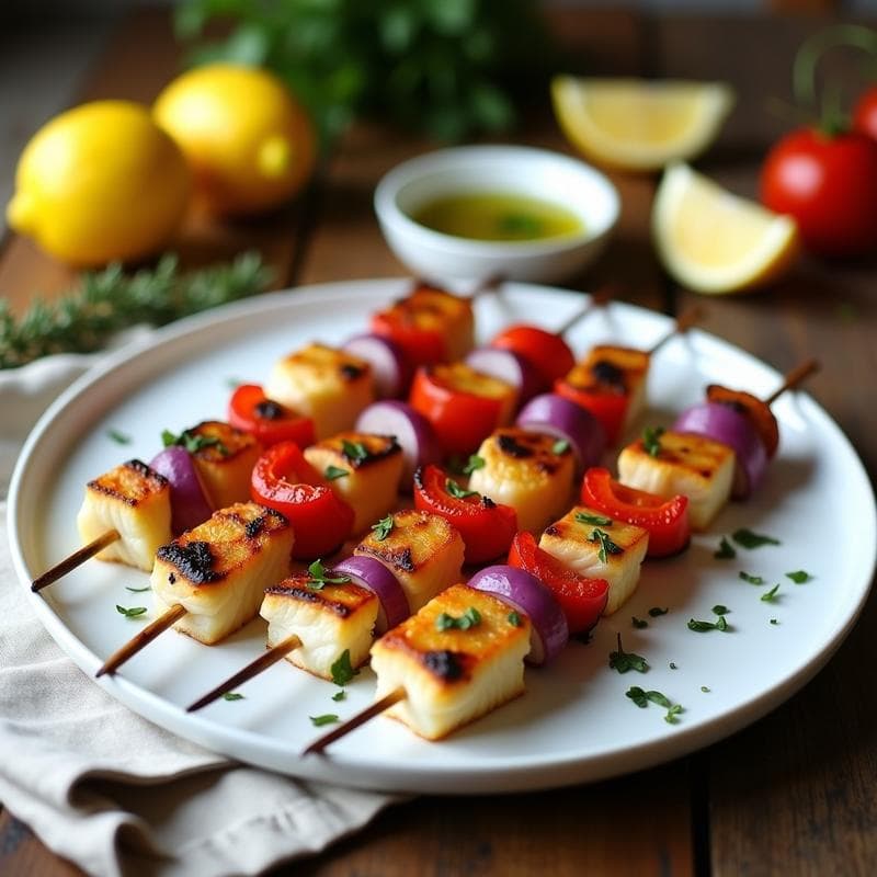 Brochetas de Merluza Marinada en Cítricos y Hierbas Provenzales: Receta en Airfryer Baja en Calorías