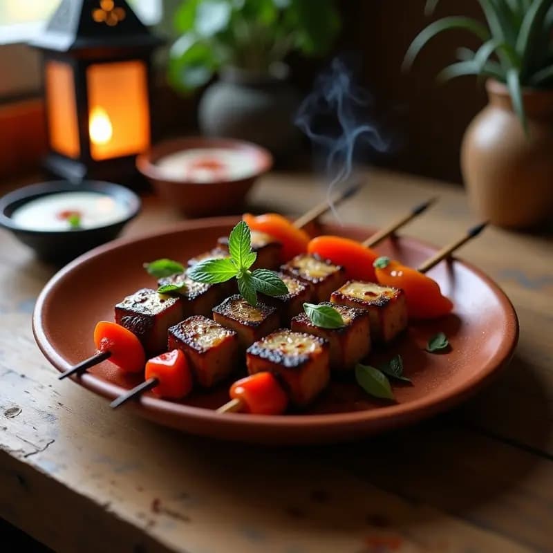 Brochetas Morunas de Cordero con Berenjena y Pimentos: Receta Marroquí en Barbacoa con Toque Ahumado