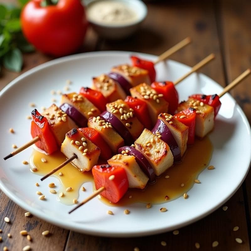 Brochetas de Pavo con Miel y Sésamo: Receta en Airfryer Jugosa y Crujiente en 15 Minutos