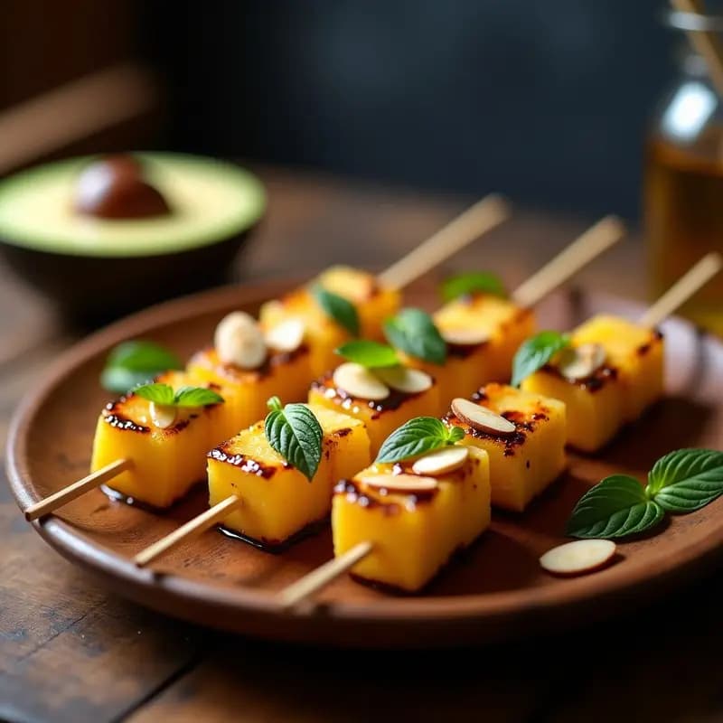 Brochetas de Piña y Camembert: Aperitivo Francés Dulce y Salado en Grill