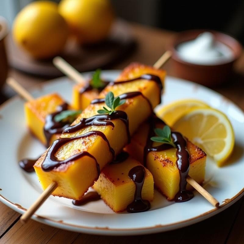 Brochetas de Piña Caramelizada con Chocolate Negro: Postre Vegano en Airfryer