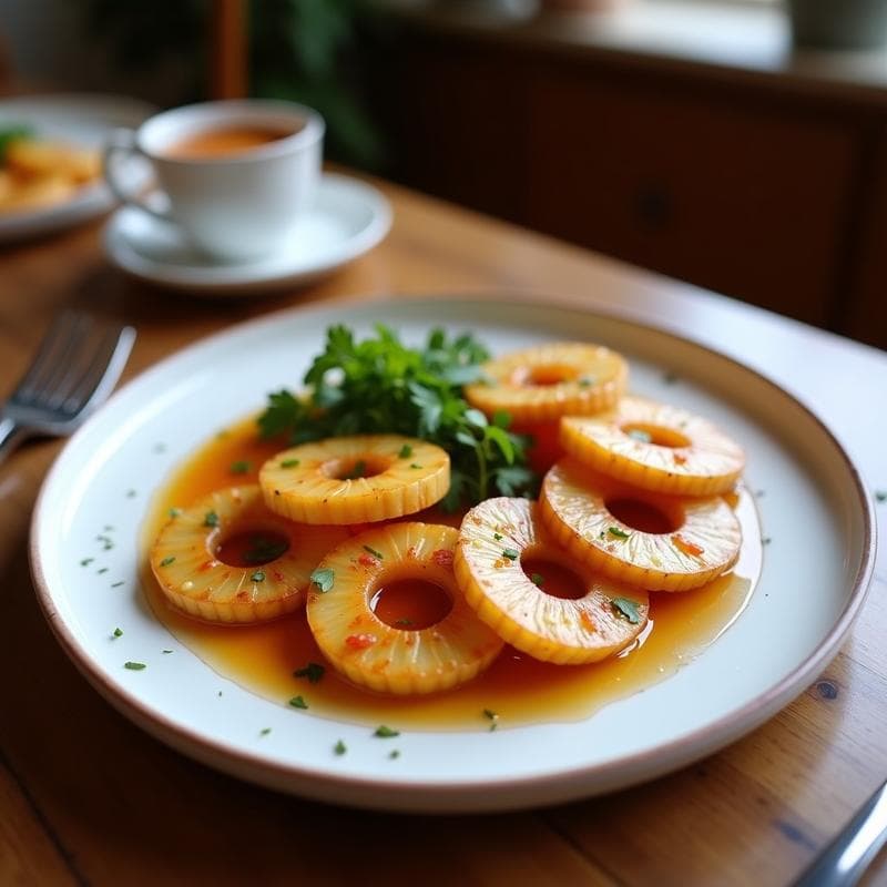 Brochetas de Piña Caramelizada y Chorizo Ibérico: Receta española dulce-salada