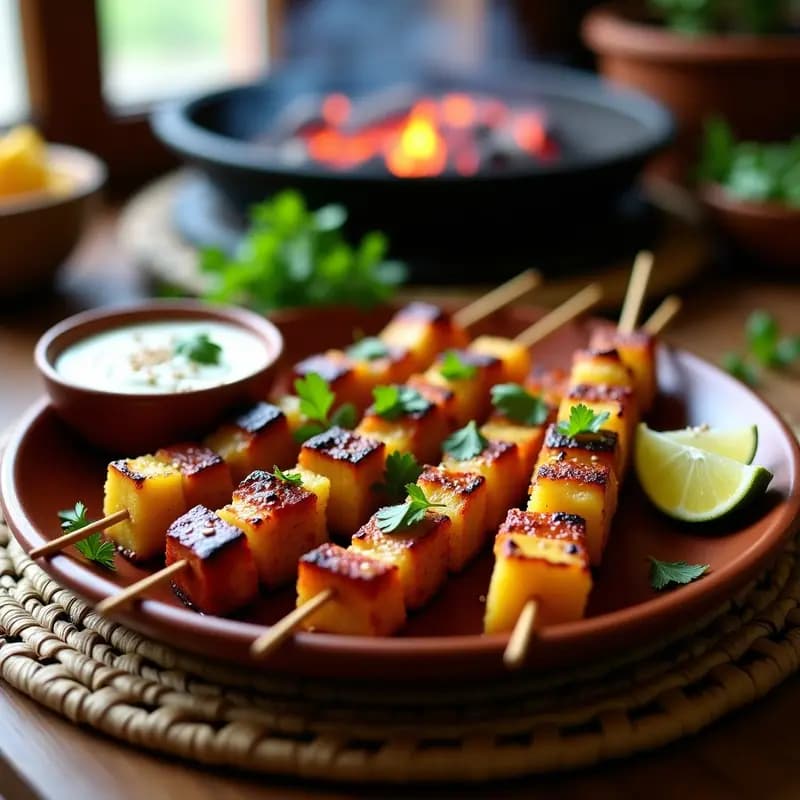 Brochetas de Piña y Cerdo Adobado: Receta Mexicana al Grill con Chipotle y Cilantro