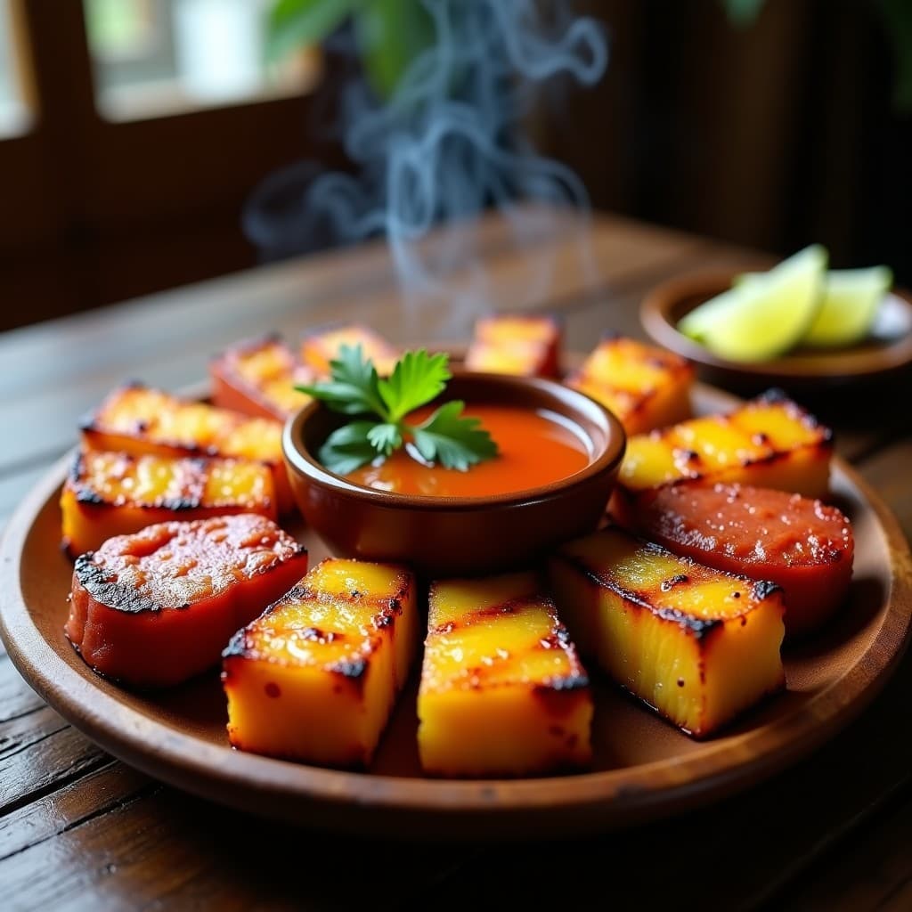 Brochetas de Piña y Chorizo de Sincelejo con Salsa de Guayaba: Receta Colombiana Dulce-Salada en Grill