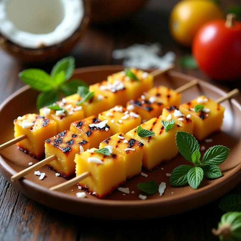 Brochetas de Piña Colada a la Parrilla: Receta Tropical en 15 Minutos con Toque Ahumado