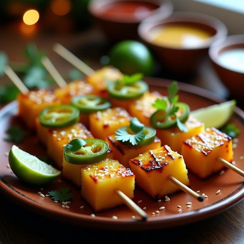 Brochetas de Piña y Jalapeño con Glaseado de Miel y Lima: Aperitivo Mexicano en Airfryer