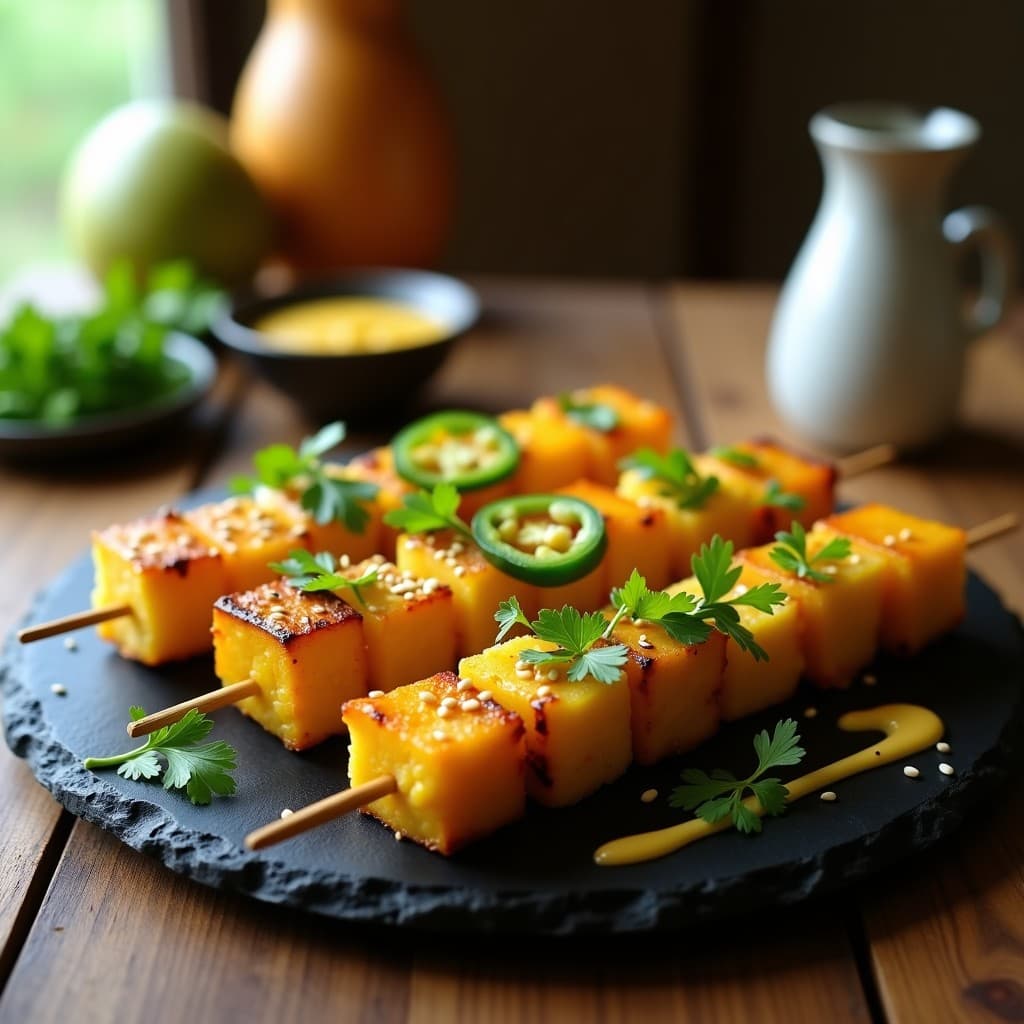 Brochetas de Piña, Jalapeño y Tofu con Salsa de Mango: Entrante Dulce-Picante en Airfryer