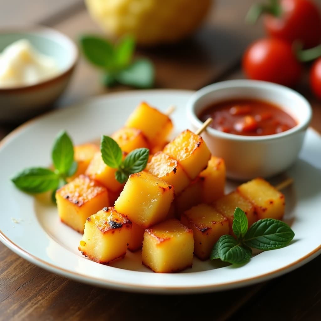 Brochetas de Piña y Jengibre con Salsa de Chili: Postre Saludable en Airfryer