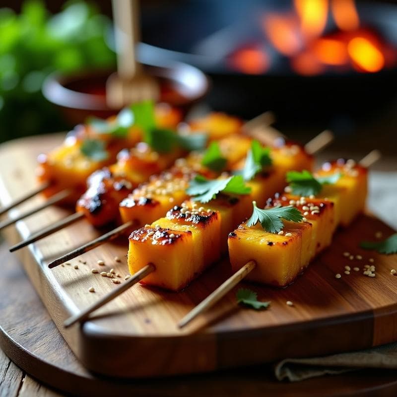 Brochetas de Piña y Pollo con Marinada de Tamarindo: Receta Tailandesa en Barbacoa