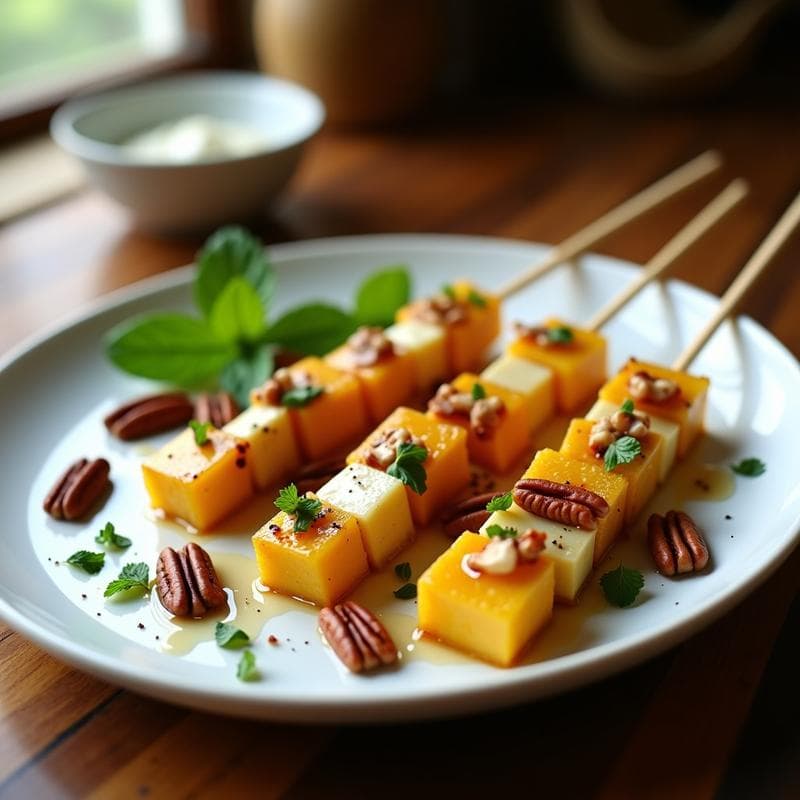 Brochetas de Piña y Queso Azul: Receta en Airfryer con Toque Gourmet y Crujiente