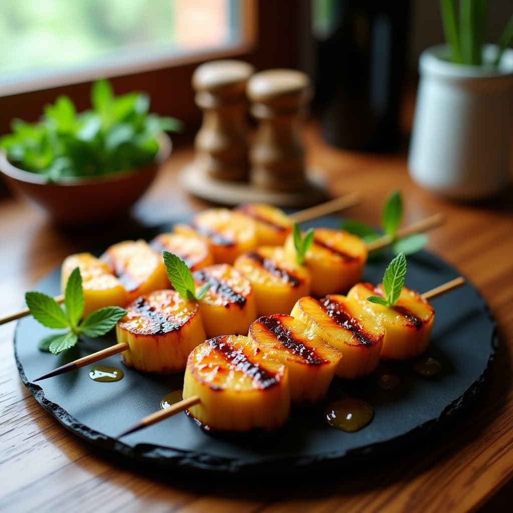 Brochetas de Piña y Salchicha de Insectos: Aperitivo Futurista Rápido en Airfryer