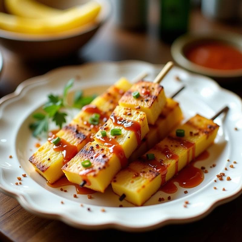 Brochetas de Piña Asada con Tocino de Coco y Salsa Chipotle: Receta Vegana en Airfryer