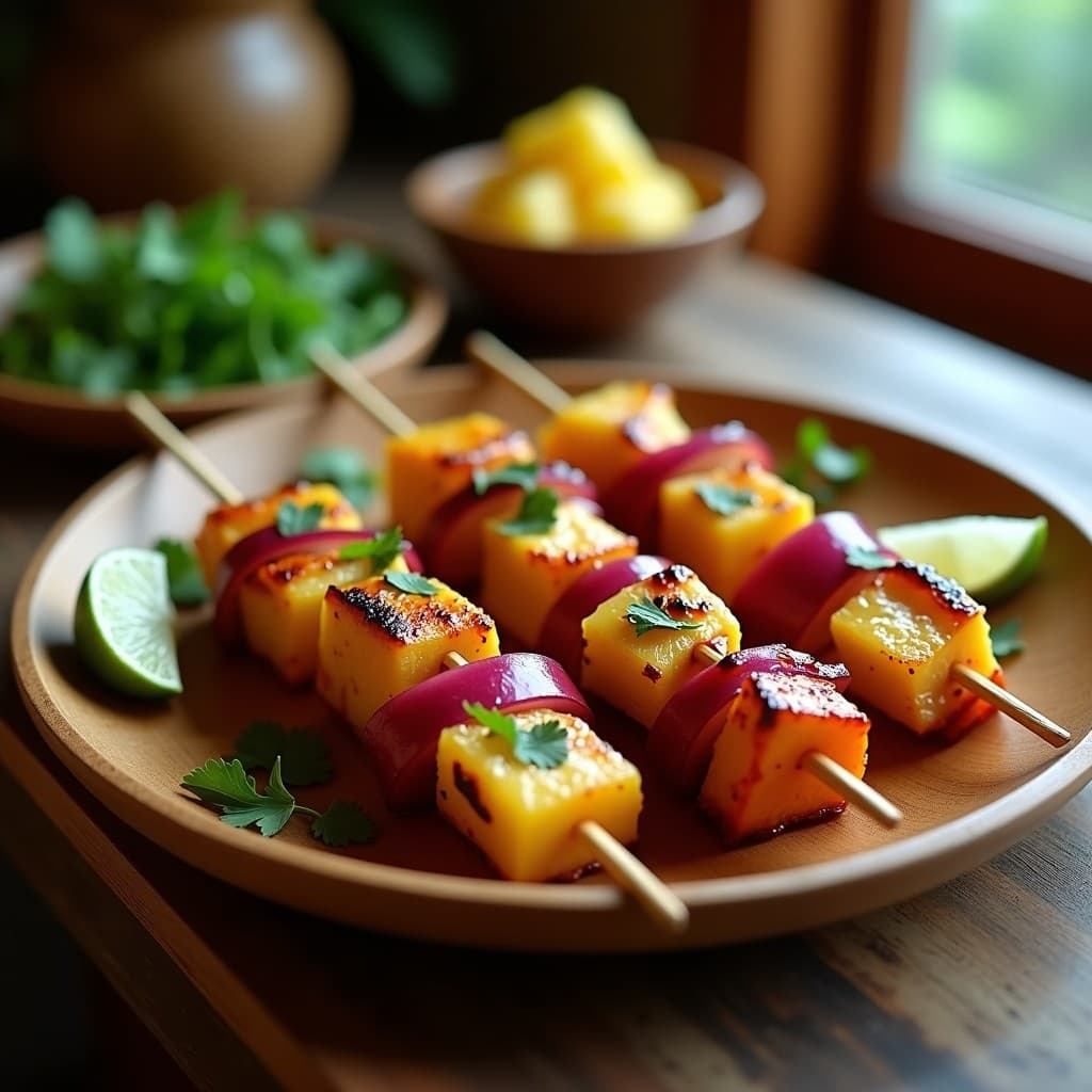 Brochetas de Pollo Adobado con Piña y Chipotle: Receta Fusion Mexicana-Hawaiana en Airfryer