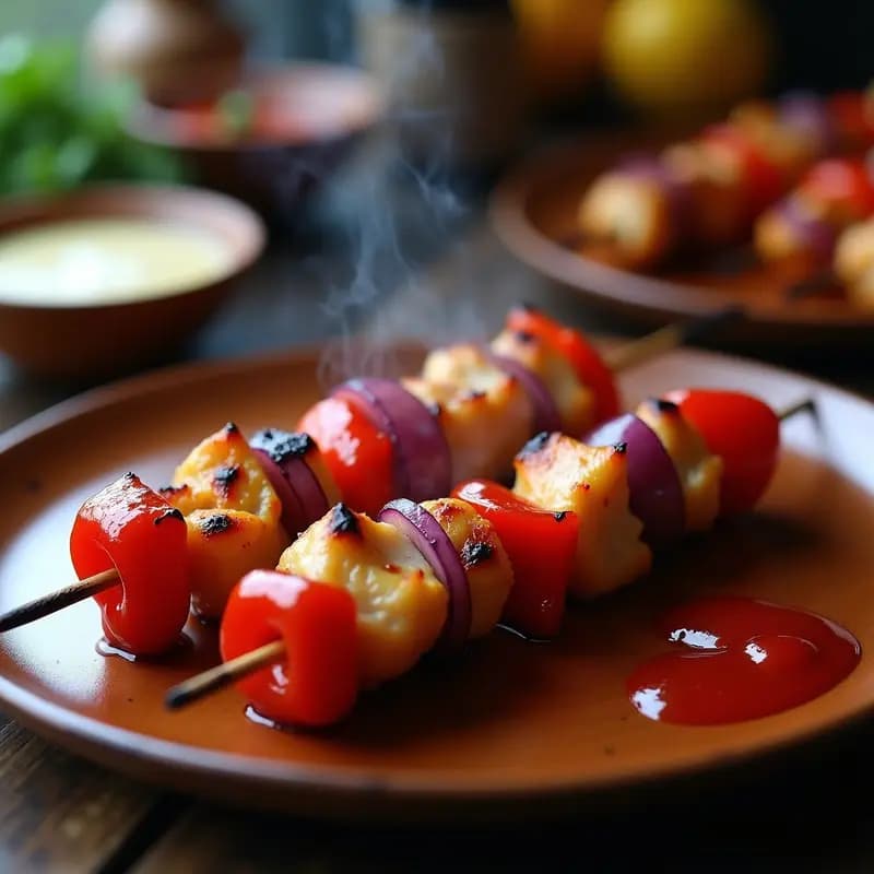 Brochetas de Pollo Marinado en Adobo de Guayaba: Receta al Grill con Toque Caribeno en 20 Minutos