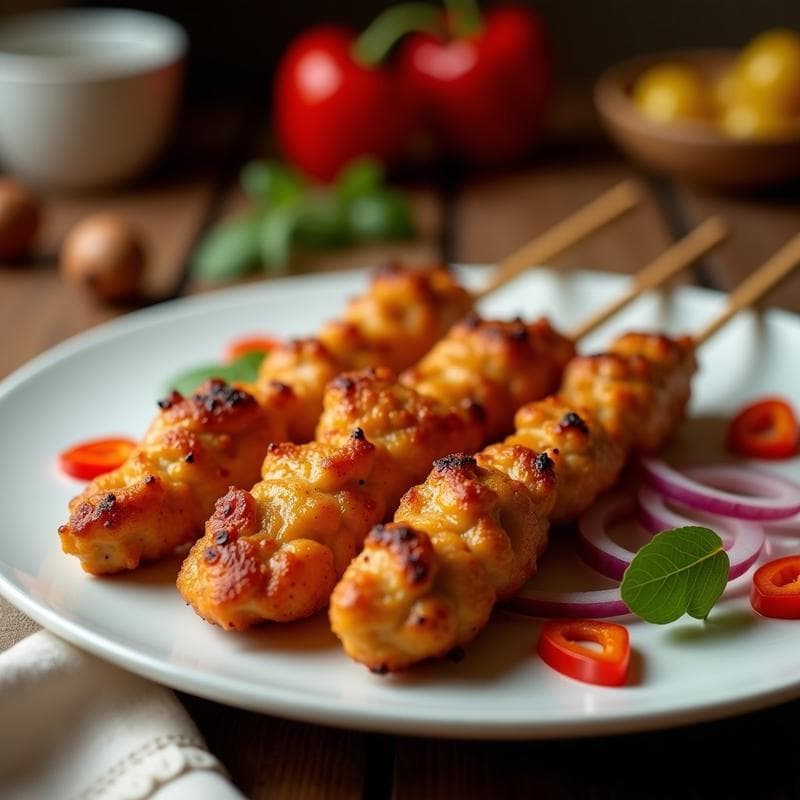 Brochetas de Pollo en Costra de Especias y Miel: Receta Persa en Airfryer