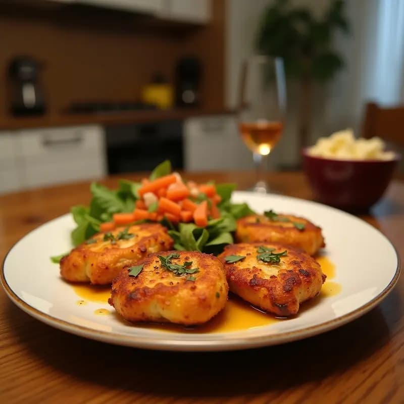 Brochetas de Pollo Marinado en Cúrcuma y Miel con Ensalada de Rúcula: Receta en Airfryer Baja en Calorías