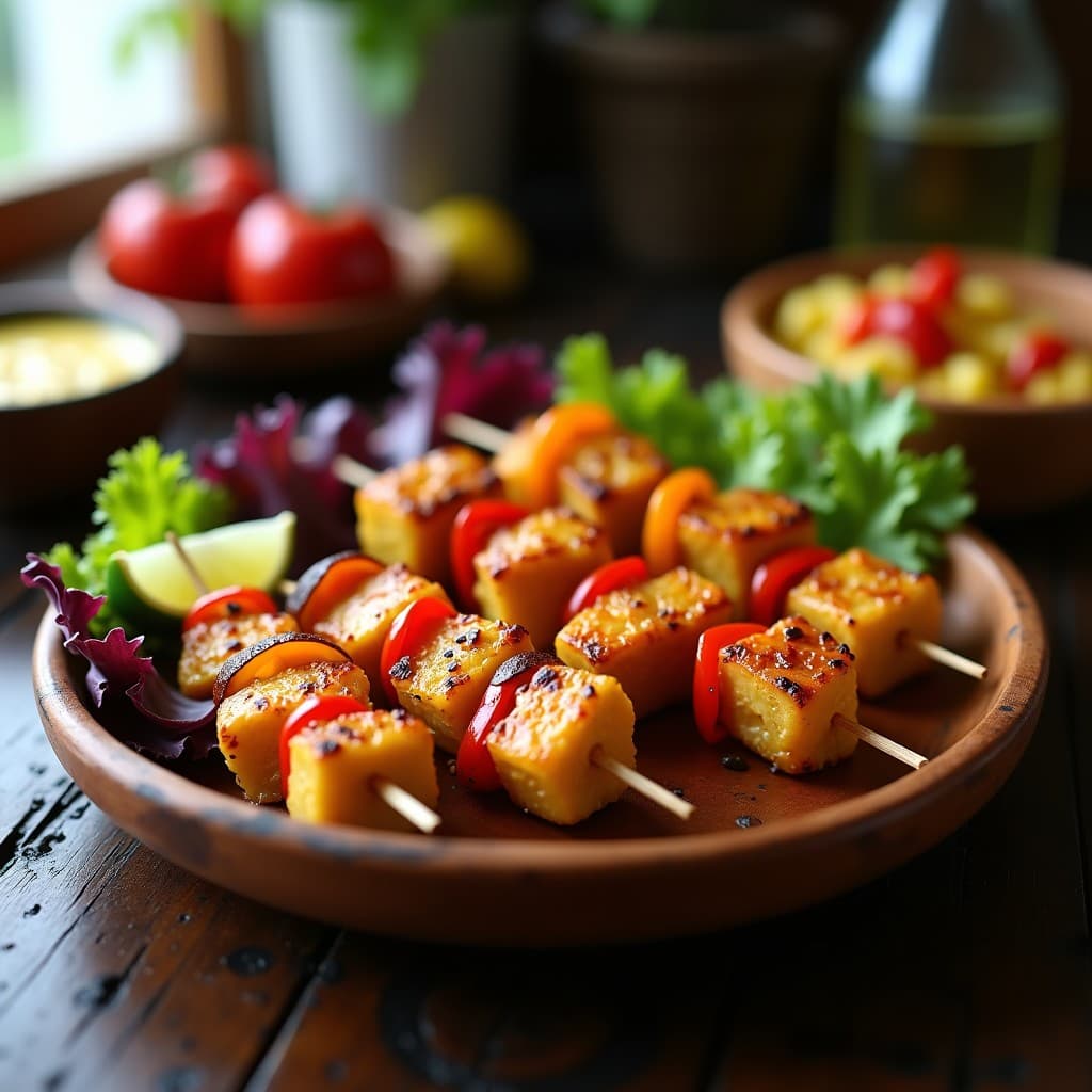 Brochetas de Pollo Marinado en Leche de Tigre con Pimientos Asados: Receta Fusion Peruano-Española en Airfryer