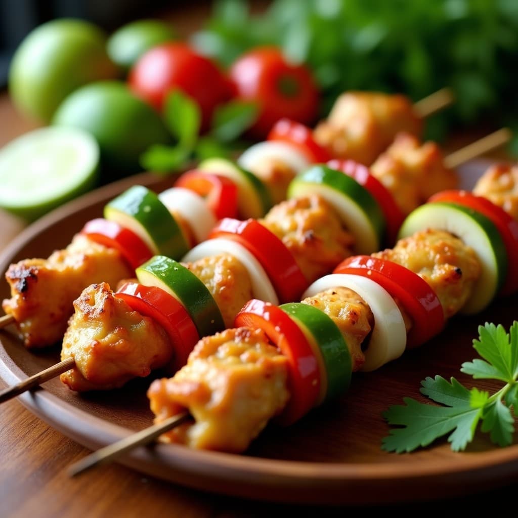 Brochetas de Pollo Marinado en Lulo y Cilantro: Receta Colombiana en Airfryer