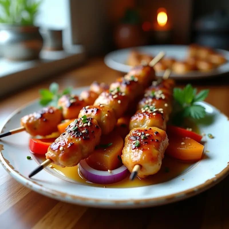 Brochetas de Pollo al Marmite y Miel con Sésamo: Receta Británica Reinterpretada en Airfryer