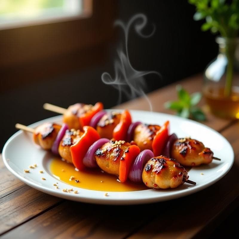 Brochetas de Pollo con Miel y Mostaza: Receta al Horno Jugosa y en 30 Minutos