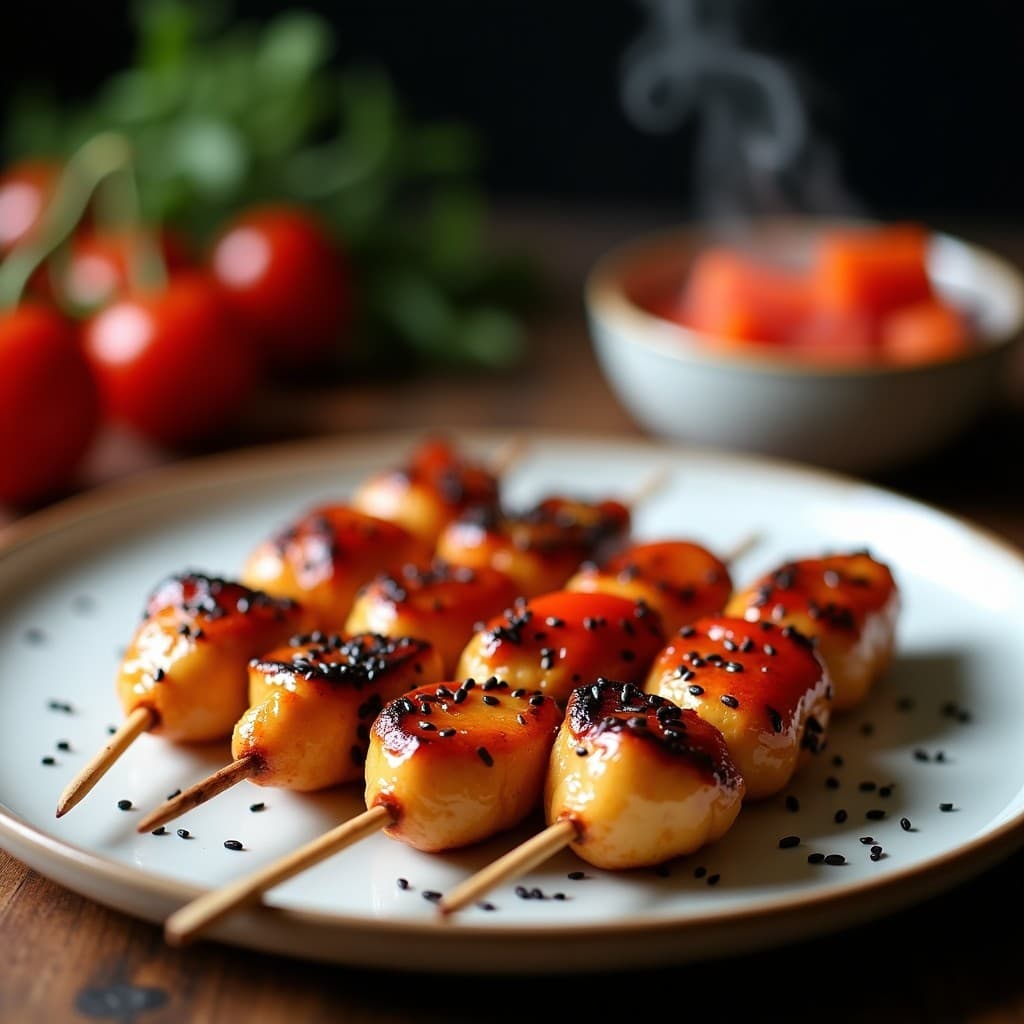 Brochetas de Pollo Marinado en Miso y Miel: Receta en Airfryer con Glaseado Brillante
