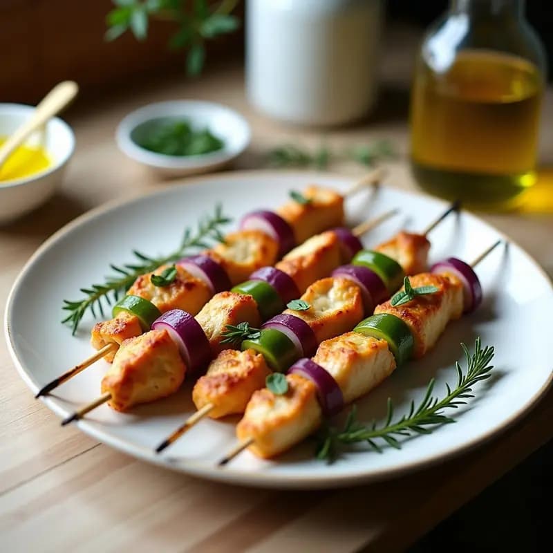 Brochetas de Pollo al SATCHET de Hierbas Provenzales: Receta Francesa en Olla Express