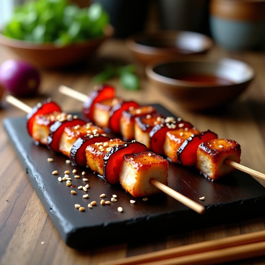 Brochetas de Pollo al Sake y Umeboshi: Receta Japonesa en Airfryer con Toque Agridulce