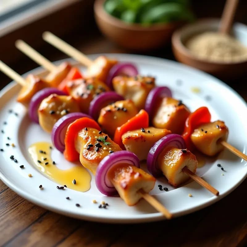 Brochetas de Pollo al Sésamo y Miel: Receta Fácil en 20 Minutos y Alta en Proteína