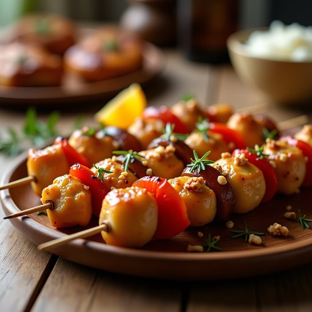 Brochetas de Pollo con Marinada de Sidra y Romero: Receta Asturiana en Airfryer con Toque Dulce