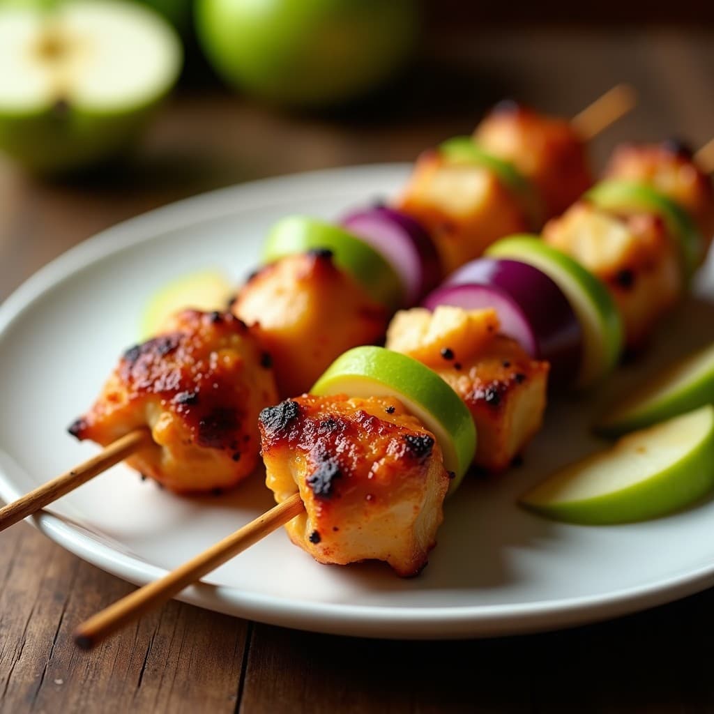 Brochetas de Pollo Marinado en Speculoos y Miel: Receta Belga en Airfryer Crujiente